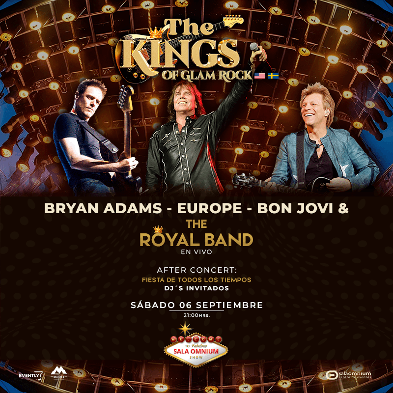 THE KINGS of Glam Rock ✨ & The Royal Band 🎶  ★ Bon Jovi ★ Europe ★ Bryan Adams image}