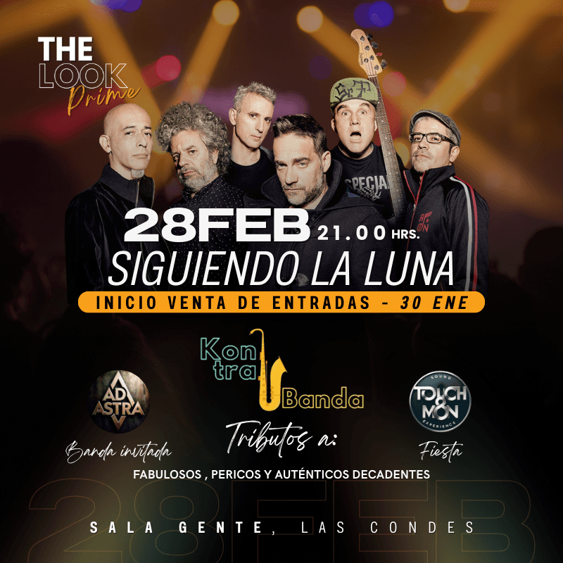 En vivo! Cadillacs, Autenticos decadentes y Los perico + Unos teloneros rockeros + Fiesta de todos los tiempos! Esto es  THE LOOK  image}