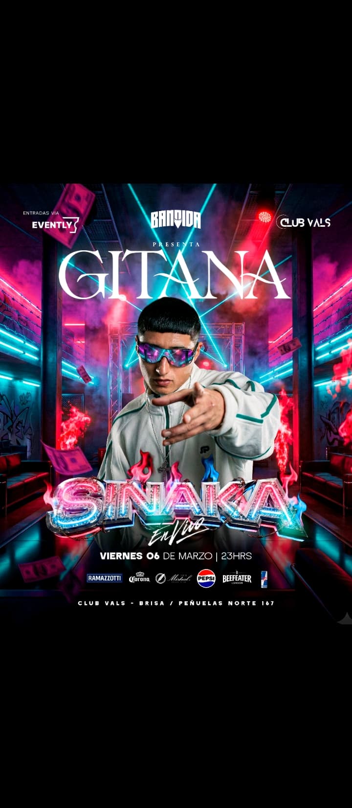 SINAKA EN COQUIMBO 🏟️ VIERNES 6 MARZO CLUB VALS image}